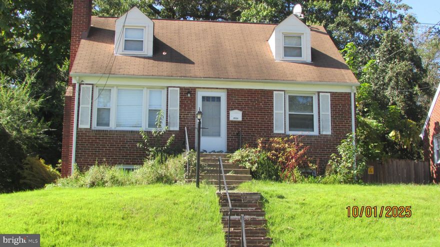 AS IS CONDITION-Approx. 3 blocks from University of MD.  3 Bedroom 2 Bath Cape with Rec Rm, Bath Washer & Dryer in lower level. Waiting for a new owner to make it their own or could be an Investor delight! Huge rental opportunity for students at UM.  Convenient to shopping, public transportation, Fast Food, Bars and much more.  HW and Built in Bookshelves, masonry fp in liv. rm.  Shed.