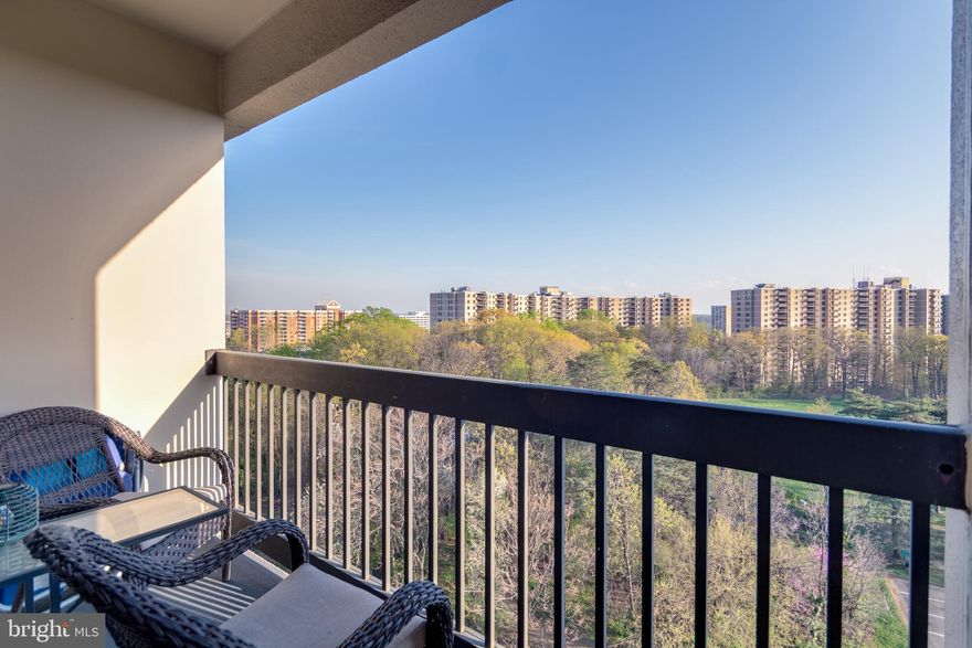 Rarely available top floor 2 Bedroom, 2 Bath Penthouse unit!  South facing Stevenson Park (non street side) with beautiful views of Alexandria.  Features stainless steel appliances and granite counters, hardwood floors in the dining and living room, crown moldings, recessed lights, ceiling fans in the bedrooms, updated baths, in-unit washer and dryer.  Absolute commuter's dream with easy access to 395, 495, 95, Van Dorn Metro, and DC & Old Town Alexandria.  Garage parking with 2 remotes, 1 assigned, as well as 1 parking tag for any unassigned parking in  upper deck of garage or front parking lot.  Excellent amenities include a convenience store, pool and grilling areas, fitness room, community room and rear tot lot and dog run areas.  Additional storage units as available by requesting with management.  Condo fees include water, sewer, trash.