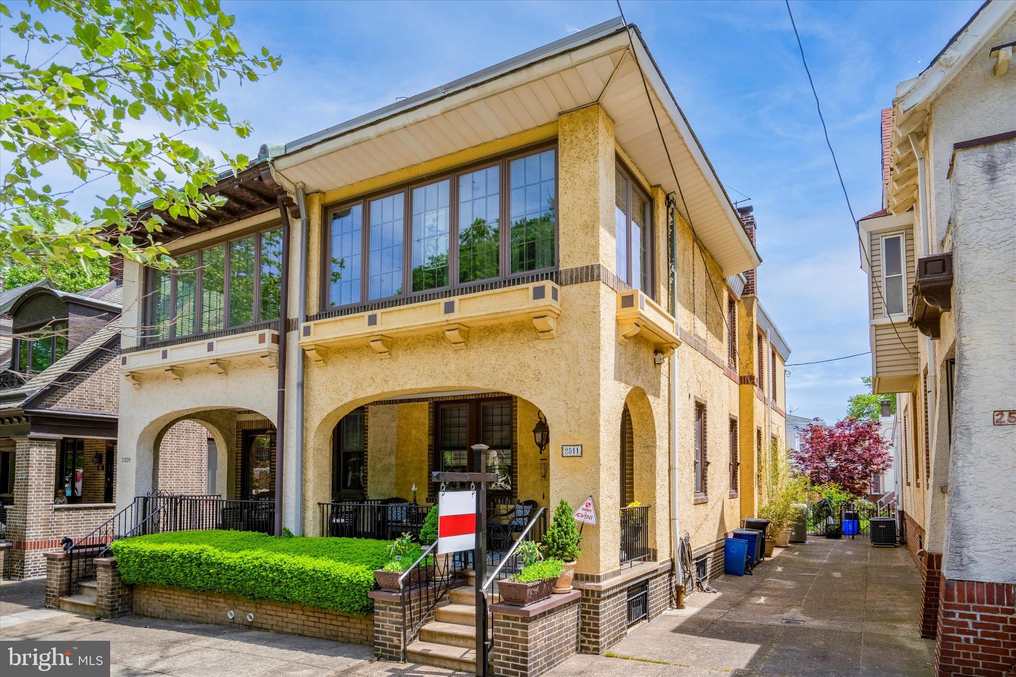 One of the very best locations in all of South Philadelphia overlooking Historic Girard Estate Park! Imagine being on your very own charming porch with daily Sunset views! If you can imagine this with a Villa charm oasis twin home to call your own, this is for you. Beautifully and tastefully done with modern upgrades while still maintaining historic charm! Spacious living room with plenty of light and features refinished hardwood flooring. Nice size dining room and modern kitchen with island and ample counter space. Luxurious primary suite with French doors leading to screened in porch with the most amazing view! ( Converted 4th bedroom can be converted back) Well thought out and loved home has many appealing features. Dual Zoned A/C with 1 unit on roof for natural flow whilst still offering preferred Radiator heat. Most Beautiful meticulously maintained mature gardened yard... From the amazing deck that you can spend many an evening enjoying to overlooking your very own fig tree, rose bushes and garden. There is a full finished basement that was recently carpeted with separate Laundry room and ample storage. As well, an attic for additional storage. Note, Pictures will be updated as Dining Room and Kitchen have been painted. Property is in Historic Girard Estates.
*Owner is related to Selling Agent.