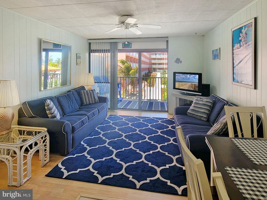 COMING SOON!  OCEAN BLOCK AND OCEAN VIEW condo on 66th St.! This is the first condo to come on the market is Seaside 66 building in 3 years and the reserve study has been done, current condo fees are accurate. The balcony and living room overlook the newly renovated Holiday Inn Pool Bar making this the PERFECT mid-town location! This fully furnished condo is in fantastic condition and includes a new bathroom, stainless steel appliances, newer kitchen cabinets and a wine rack for your favorite bottles of wine. This is a smaller, intimate building  with only 30 units. It features an outdoor pool, elevator and a buidling basement for storage. Storage is approx. 4'x4' and there is bike storage as well. Low condo fees, just $903 per quarter. The rent in 2023 averaged $275 per night in peak season but was not rented regularly, owner has used mainly as a second home in the past.