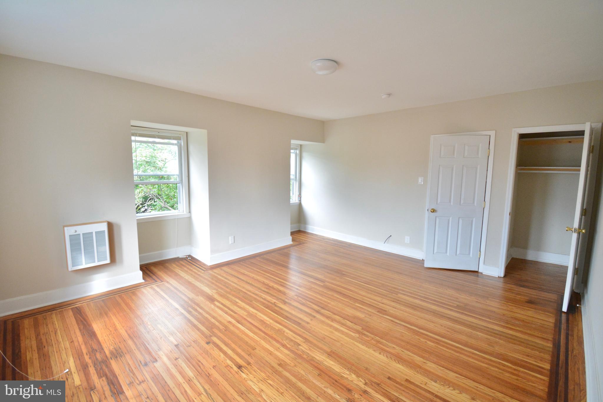 One bedroom Germantown apartment with parking available early August. HUGE bedroom with tons of natural light. Entire building has been newly remodeled. Off street parking in rear lot. Private laundry. Hardwood floors throughout. Beautiful newer eat-in kitchen with dishwasher, gas range and refrigerator, plus tall cherry cabinets. Living room can accommodate a small sofa or multiple chairs. First, last and one month security due to at lease signing. Inquire for the vide tour, applications and showings.