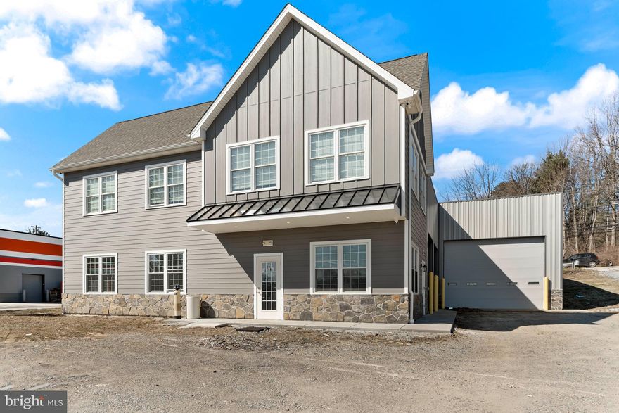 Rarely found 4468 SQ FT Shop with an additional 1728 Sq Ft of Office Space.  Perfect for your business to expand and grow!  Convenient location near the edge of Kennett Square Borough.  Come and join this bustling area!  Only 3 years young (built in 2022), the shop features 3 overhead doors, steel clear span construction with 20' ceilings and included shelving racks.  Shop also features a small bathroom and direct access to the front office area.  Front of the building features beautiful hardiplank siding with real stone and has 848 square feet on each level with a bathroom on each level as well.  Great place for a contractor to grow their business!  Exterior features parking for 10-12 cars.  Access to W. Cypress St, which is very busy road,  allows for a great place for signage and advertising for your business.  Public Water/Public Sewer/Natural Gas!