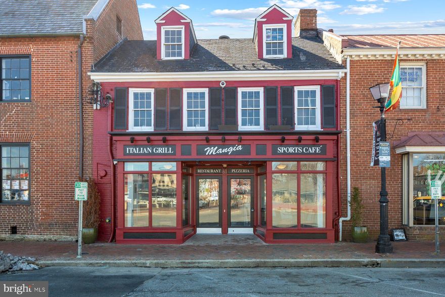 Incredible opportunity to own this once in a lifetime property in the heart of Downtown Annapolis! Wonderful and extensive updates including a new grease trap, new grease lines, new sanitary lines, new counter tops, freshly renovated bathrooms and more! The listing is for the building only but the seller is willing to consider all offers!