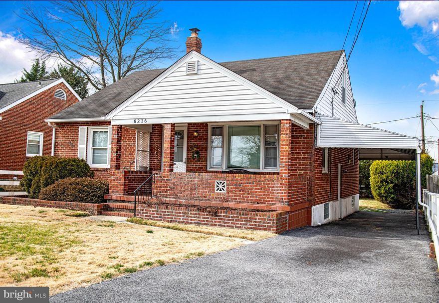 **Please submit offers no later than 5:00PM on Monday March 4, 2024** 8216 Old Harford Road – a two-bedroom, one-bath Cape Cod-style home that offers a residence and canvas for your dreams! This property presents a unique opportunity to expand your living space with unfinished lower and upper levels, allowing you to tailor the home to your needs. Step inside to discover the timeless appeal of hardwood floors, creating a warm and inviting atmosphere throughout. With the covered front porch and sizable backyard, the home presents an enjoyable outdoor living space ideal as spring approaches. The driveway and carport will ensure you always have a place to park. Discover the convenience of this great location, with everyday essentials just moments away. Fifteen minutes is all it takes to reach Towson, Perry Hall, and White Marsh, ensuring that you are never far from shopping, dining, and entertainment options. Don't miss the chance to turn this house into your dream home. Embrace the potential, envision the possibilities, and make 8216 Old Harford Road your new address.  **Above Grade Finished Square Footage in the tax record may not be accurate.