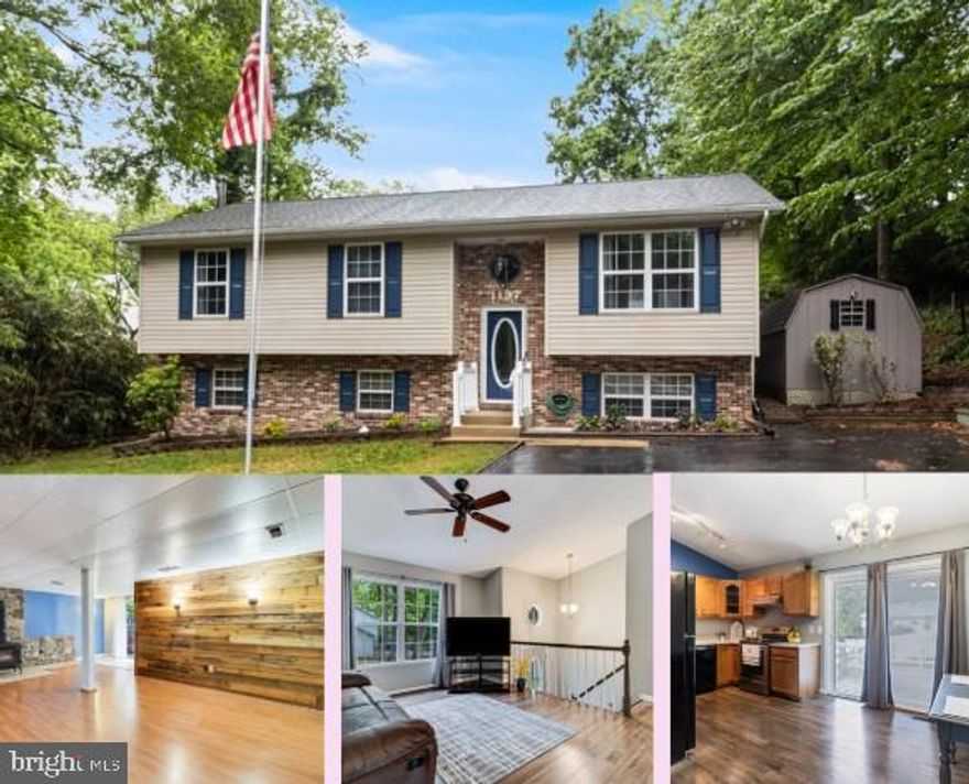 Welcome home to this charming 3-bed, 2-bath split foyer located in the Chesapeake Ranch Estates! Situated on a quarter-acre lot, this property offers a spacious open fully fenced back yard, a back deck perfect for relaxing or entertaining, and three sheds that convey with the property — providing plenty of extra storage space.

Step inside to find an inviting open living room that flows seamlessly into the spacious kitchen and dining area, making everyday living and entertaining easy. Upstairs offers three comfortable bedrooms and two full bathrooms, including a private bath in the primary suite.

The partially finished lower level features beautiful wood finishes along the walls and a cozy wood stove area surrounded by stone accents, creating the perfect rustic retreat. Downstairs also offers a bathroom rough-in and plenty of space to add additional bedrooms, a rec room, home office, or whatever best fits your needs.

Conveniently located just minutes from Lusby shopping, dining, and everyday conveniences, plus a quick drive to Solomons where you can enjoy waterfront dining, marinas, local boutiques, and beautiful river views. Don’t miss the opportunity to make this home yours today!