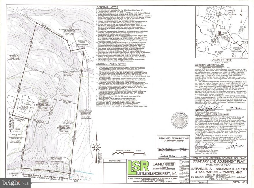 ***APPROVED SITE PLAN FOR FOUR TOWNHOUSES IN DOWNTOWN LEONARDTOWN***ATTENTION BUILDERS, INVESTORS, AND DEVELOPERS. 1.5 DEVELOPABLE ACRES IN DOWNTOWN LEONARDTOWN. ALL ENGINEERING DONE! RECORDED PLAT, SITE PLAN APPROVED, AND ENGINEERING DRAWINGS FOR UPTO FOUR TOWNHOUSES.JUST THE COST OF THE PERMITS TO START YOUR NEXT PROJECT.