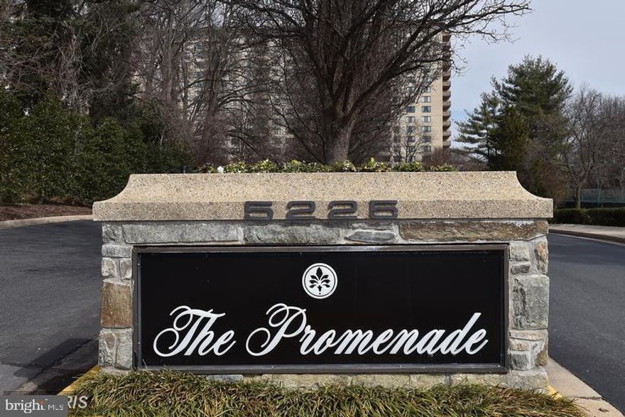 Sun Filled Unit with 1 BR + Den.  Large Living Area and Balcony. Hardwood Floors, Stainless Steel Appliances, Granite Counter Tops. Tennis, 24 hours Concierge, Security Gate . Convenient Shopping Arcade to include Restaurant, Grocery and Deli, Valet, Banking Facility and Medical and Dental Offices.  Tremendous closet space, close to NIH and 495. One garage space and use of all the amenities. Indoor and outdoor pools, 7 tennis courts 4 of which are lighted, large modern health club and more. Public bus stop in front of lobby,10 min to NIH/Walter-Reed. Many amenities such as a convenience store, cleaners, indoor & outdoor swimming pools, restaurant, beauty salon, fitness center, tennis courts, & Ride-on bus. Please call me with any questions.   Garage Space.   All Utilities and Amenities Included.