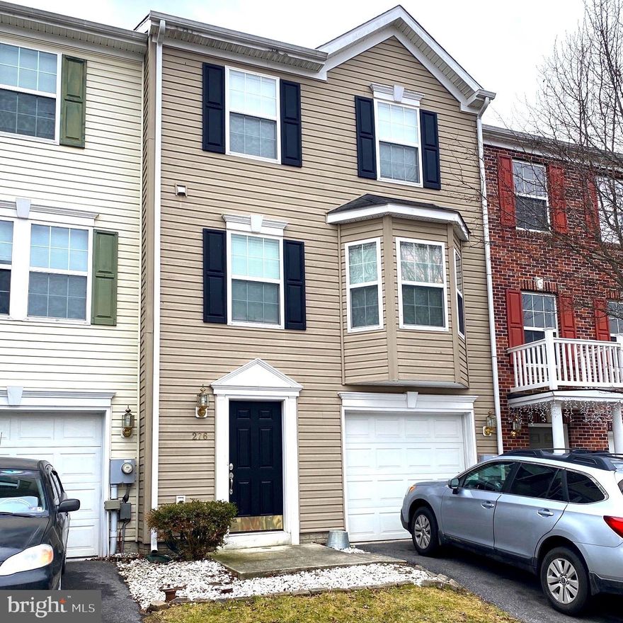 Move-in ready townhome located just off of Route 11. Minutes from the VA state line. 3 levels  of living space. The lower level is a finished basement with a recreation room, and a walkout to your fenced-in back yard. The main level has a nice open living room with a half bath. Kitchen boasts lots of storage and has an island in addition to a spacious eat-in dining area. All 3 bedrooms are on the upper level. Large master bedroom with walk-in-closet and private bath that has a shower, tub and double vanity. Closets are spacious. Great sized one car garage with built-in shelving.