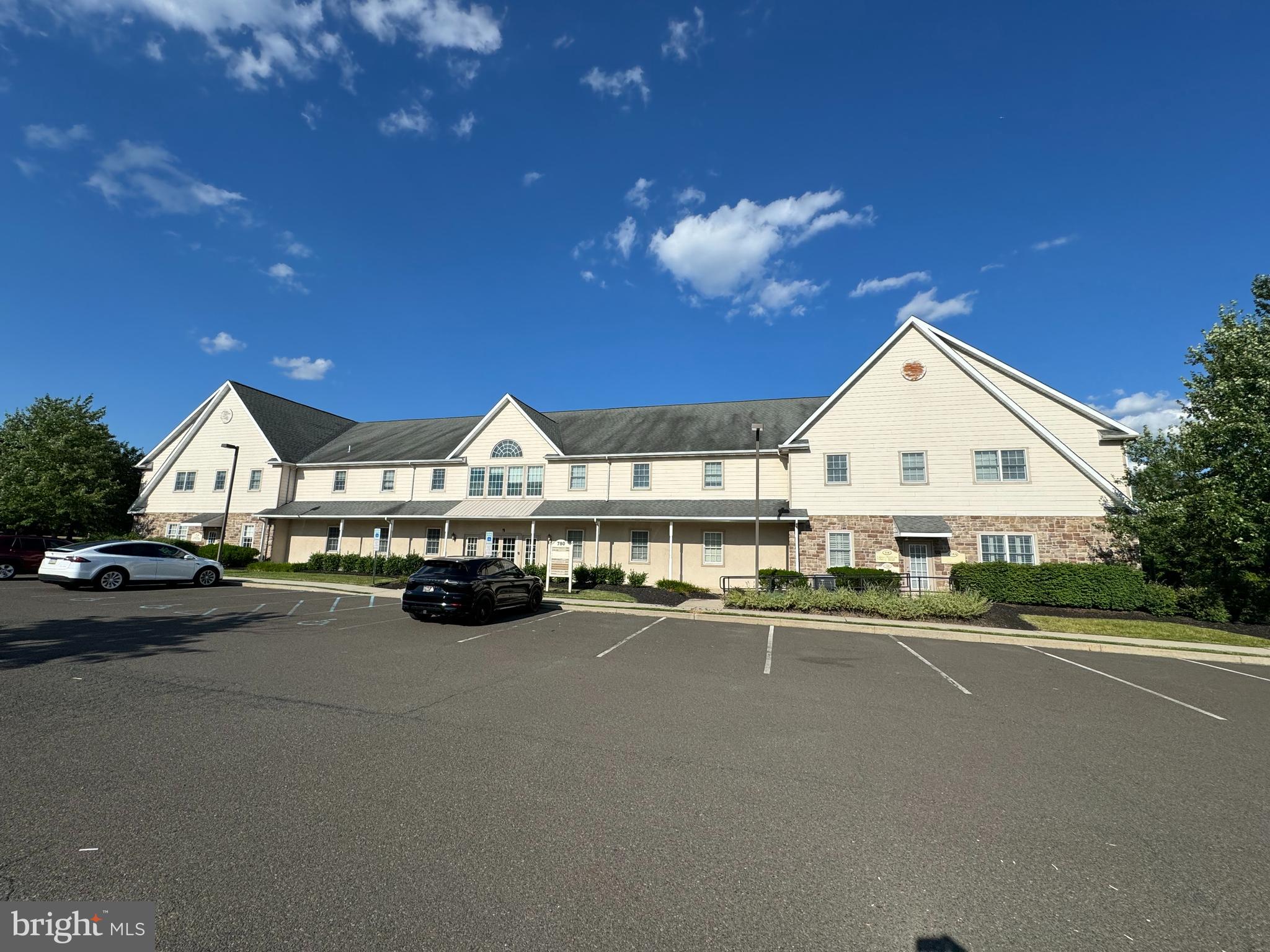 Second floor office/medical condo in elevator served building FOR LEASE or FOR SALE - approx 2,750 sf conveniently located within 1 mile of downtown Historic Newtown Borough as well 2 miles from I-295; rare opportunity with office vacancies plummeting in the Newtown market! Several private offices; 3 ADA bathrooms; Condo Fee is $719.05 per month and there is a 2 month Capital Contribution Fee due from buyer at settlement