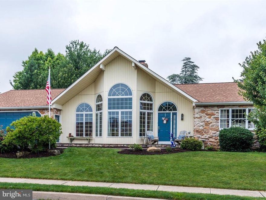 Great open plan with hardwood floors, kitchen open with fireplace and granite countertops.  Large finished basement.  New roof and water heater 2015.  Paver patio with hot tub.  Great location in Strasburg.
