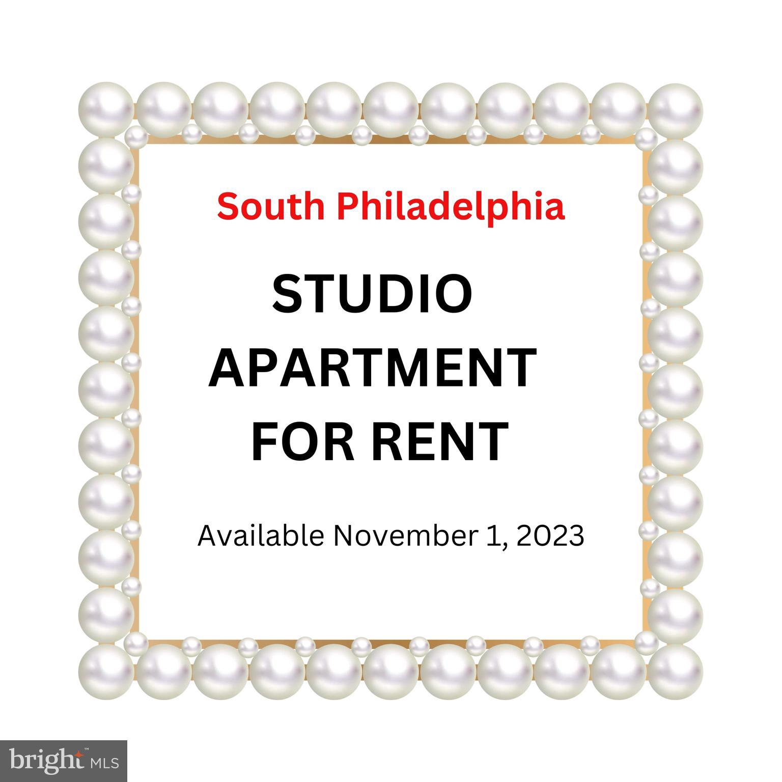 300 +/- sqft 3rd-floor studio in one of South Philadelphia's best locations. Great space that faces east. Excellent light all day long. Open layout. Located in the heart of South Philadelphia. Newer hardwood flooring. No Laundry on-premises. Excellent public transportation in all directions. Across the street from Methodist Hospital.