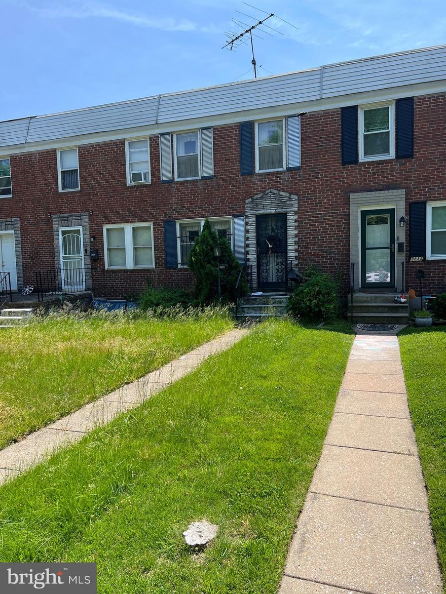 This home is situated directly across from Herring Run Park giving a view of nature. The park has extended walking paths immediately across the street.  Schools, shopping, and public transportation are all nearby making this very convenient to all major highways.  This house and property are being sold as is and may be ideal for an investor or handyman.  This could be your starter home.