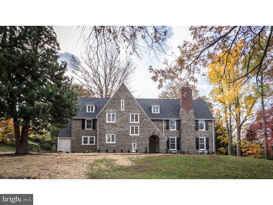 Look no further....this COMPLETELY renovated Stone Tudor offers the benefits and ease of new construction while offering the sophisticated character and charm of an existing Main Line estate.  This magnificent home offers an amazing floor plan with over sized living room perfect for entertaining and parties; an All Season Family Room that overlooks the beautiful grounds; cozy dining room with fireplace and french doors that lead to the yard, and a breath taking gourmet kitchen with commercial grade appliances, quartz counters, and attached bright breakfast room.  The upstairs offers a magnificent Master Suite with marble bathroom, his and her closets with custom built-in shelving and woman's vanity area; and private outdoor deck- perfect for unwinding after a long day; 4 other spacious bedrooms; 3 beautifully designed bathrooms with marble and/or soap stone materials and custom shelving for storage; and office/study.  All existing mill work, doors, and most hardware remain and hardwood flooring completely refinished throughout all levels- a flawless combination of old and new and will please all buyers!  This home is in the heart of Villanova and steps from some of the finest dining and shopping options that the Main Line has to offer while all major roadways are less than a mile away for an easy commute to Philadelphia and NYC.  All of this while being in TOP rated Radnor School District and close proximity to some of the best private schools in the country.  Call today for your appointment to see this one-of-a-kind property; it will not last long!