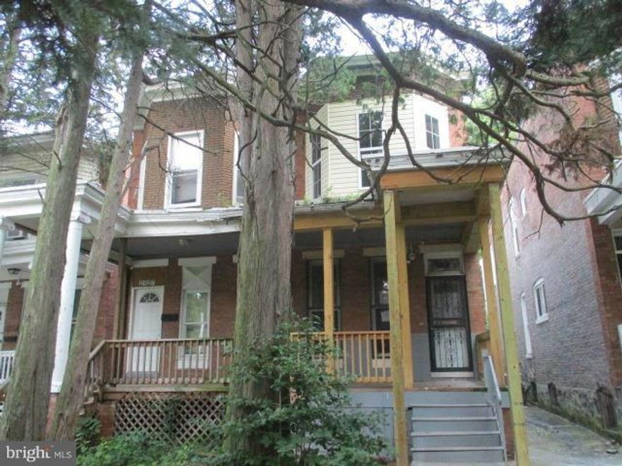 This Duplex in Gwynn Falls was in the middle of a rehab....Some new windows, exterior siding on rear addtition, some walls & bathroom. Open floor plan on main level. Nice size rooms with high ceilings  through out. Upper level has 3 bedrooms and full bath. Full lower level with lots of room for storage . Covered front porch and decent rear yard with parking pad. Easy access to downtown Baltimore.