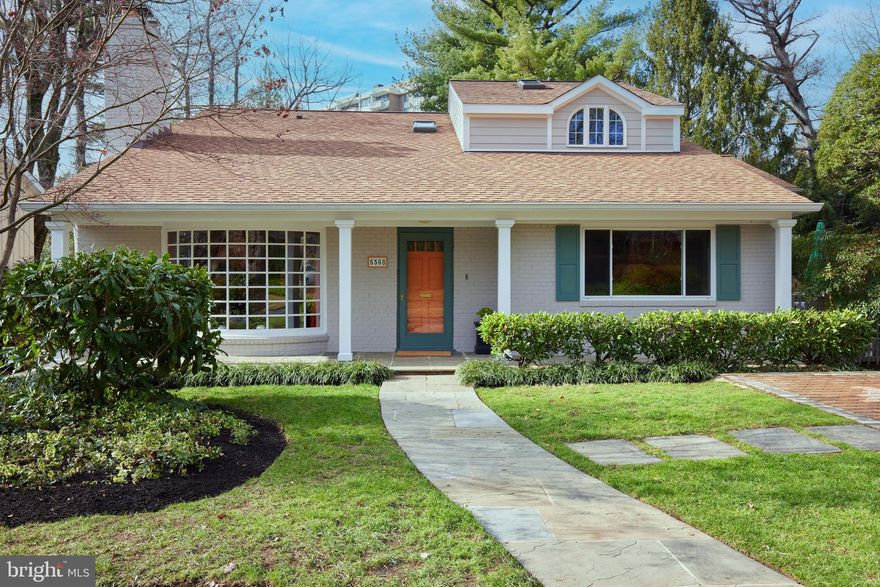 Welcome to this exceptional mid-century residence in one of Chevy Chase’s most sought- after neighborhoods, the Town of Somerset.  This beautifully modernized home boasts spacious light-filled rooms, soaring ceilings, striking angles, comfortable living areas and an outstanding lower level that has previously been rented as an accessory apartment (ADU). Lush landscaping, a stone pathway, and a delightful covered front porch create a warm and inviting entrance.  The welcoming living room is a showstopper with its dazzling architectural details, cathedral ceilings, expansive bay window, fireplace and unique accent wall with a decorative niche.  The gracious dining room flows seamlessly off the living room and opens to a charming side deck and a gourmet kitchen with handsome cabinetry, granite countertops, and a center island.  Upstairs, there are three generously sized bedrooms and two renovated baths, including a primary suite with private bath and a wall of closets.  A convenient laundry closet completes this level.  There is a sunlit fourth bedroom or artist’s studio with dramatic cathedral ceilings with geometric shapes, a skylight, and abundant storage on the third floor.  The remarkable walk-out lower level, with its own outside entrance, can function as a separate apartment, nanny or in-law suite, or additional living space.  There is a bright living room, dining area, sleek kitchen with silestone counters, a stunning bath, a stackable laundry and bedroom.  The splendid private yard offers multiple outdoor spaces, including a rear stone patio, a side deck, and a brick paver driveway and provides the perfect setting for entertaining, relaxation, or play.  

The home’s superb location is close to all the amenities the Town of Somerset has to offer – a community swimming pool and the Dolphins swim team, tennis courts, a batting cage and basketball hoops.  Somerset Elementary School is nearby.  The Fourth of July picnic and parade, parties and dinners at the pool, and trick-or-treating on Halloween are popular Town traditions.  Within walking distance are the shops and restaurants of Friendship Heights and Bethesda, METRO, Norwood Park, and the biking and jogging trails of the Capital Crescent Trail.