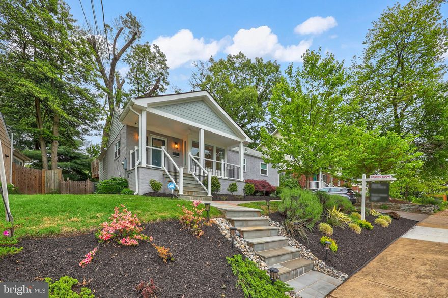 Beautifully renovated and thoughtfully upgraded, this sun-filled open concept home offers the perfect blend of modern comfort and timeless charm, ideally situated on a quiet cul-de-sac in a highly desirable, family-friendly neighborhood. A comprehensive 2021 renovation transformed nearly every space, including the inviting front porch, welcoming foyer, stunning kitchen, dining and living areas, main-level bedrooms and bath, as well as the fully finished basement featuring a spacious rec room, additional bedroom, full bath, laundry room, and custom closet built-ins. Enhanced insulation, new gutters, a redesigned back deck, patio, and professionally landscaped grounds complete the transformation. Recent 2025 updates add even more value with a brand-new HVAC system, hot water heater, and washer/dryer, along with custom built-ins and a cozy gas fireplace on the main and lower levels. Perched above the street behind, the private backyard offers serene, tree-lined views overlooking Bon Air Park—creating a rare sense of privacy while remaining just minutes from shopping, dining, the W&OD Trail, Metro access, and within easy walking distance to nearby elementary and middle schools. This exceptional home truly offers the best of convenience, comfort, and location.