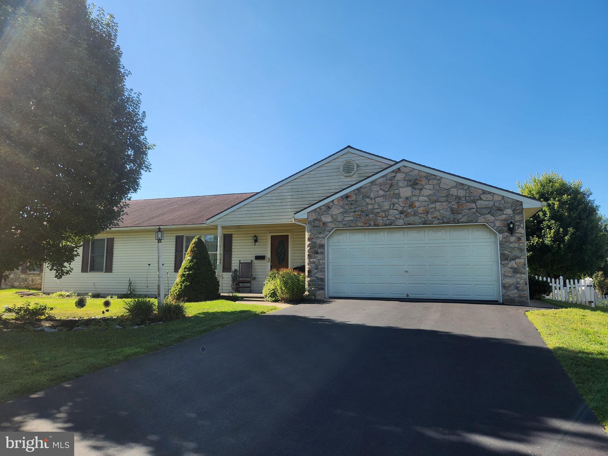 This property will be offered at Public Auction on Wednesday, October 1, 2025 @ 6pm. The listing price is the opening bid only and in no way reflects the final sale price. 10% down due at auction, 2% transfer tax to be paid by the purchaser, real estate taxes prorated. Nestled on a corner lot in a quiet neighborhood, this well-maintained ranch home is move-in ready and sits adjacent to 418 Flexen Ln. The main floor offers a cozy living room, an eat-in kitchen with dining area, a bright sunroom, two bedrooms, and two full bathrooms—perfect for comfortable first-floor living. The basement provides extra space with the potential to be finished, while outside you’ll enjoy an attached 2-car garage, a small garden shed, and a low-maintenance yard with quick access to Routes 322 and 272, plus nearby restaurants and shopping, this home is an ideal fit for those looking to downsize without compromising convenience or comfort.