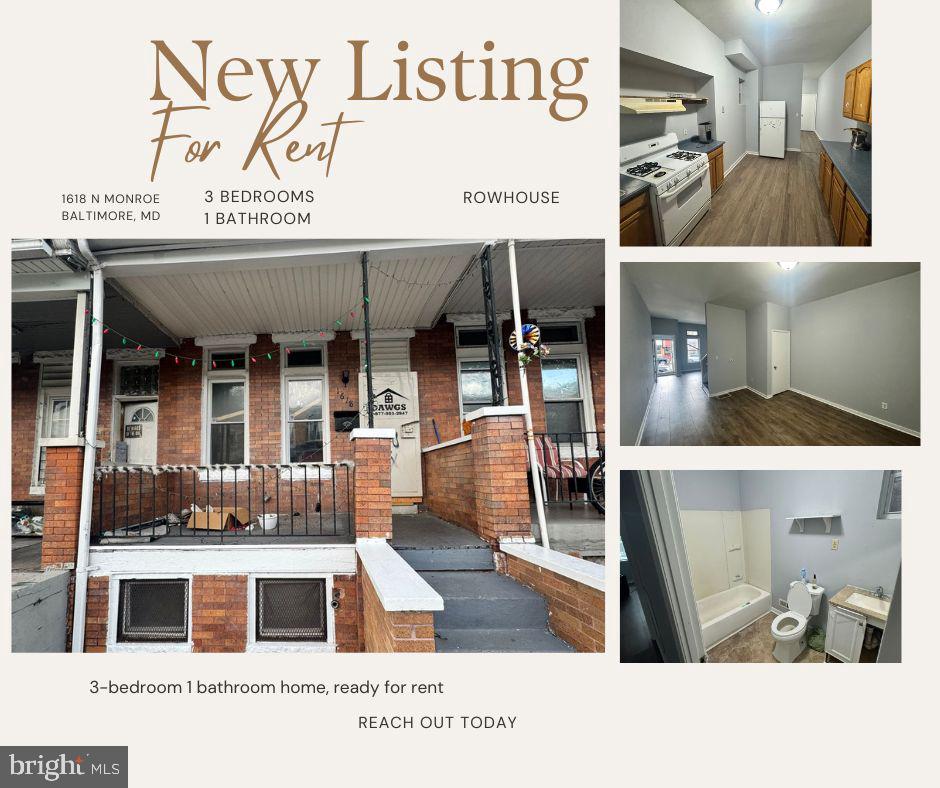 This centrally located 3-bedroom, 1-bath home offers spacious rooms and comfortable living in the heart of Baltimore City. Each bedroom provides plenty of space and natural light, making it ideal for families, roommates, or anyone looking for a little extra room.