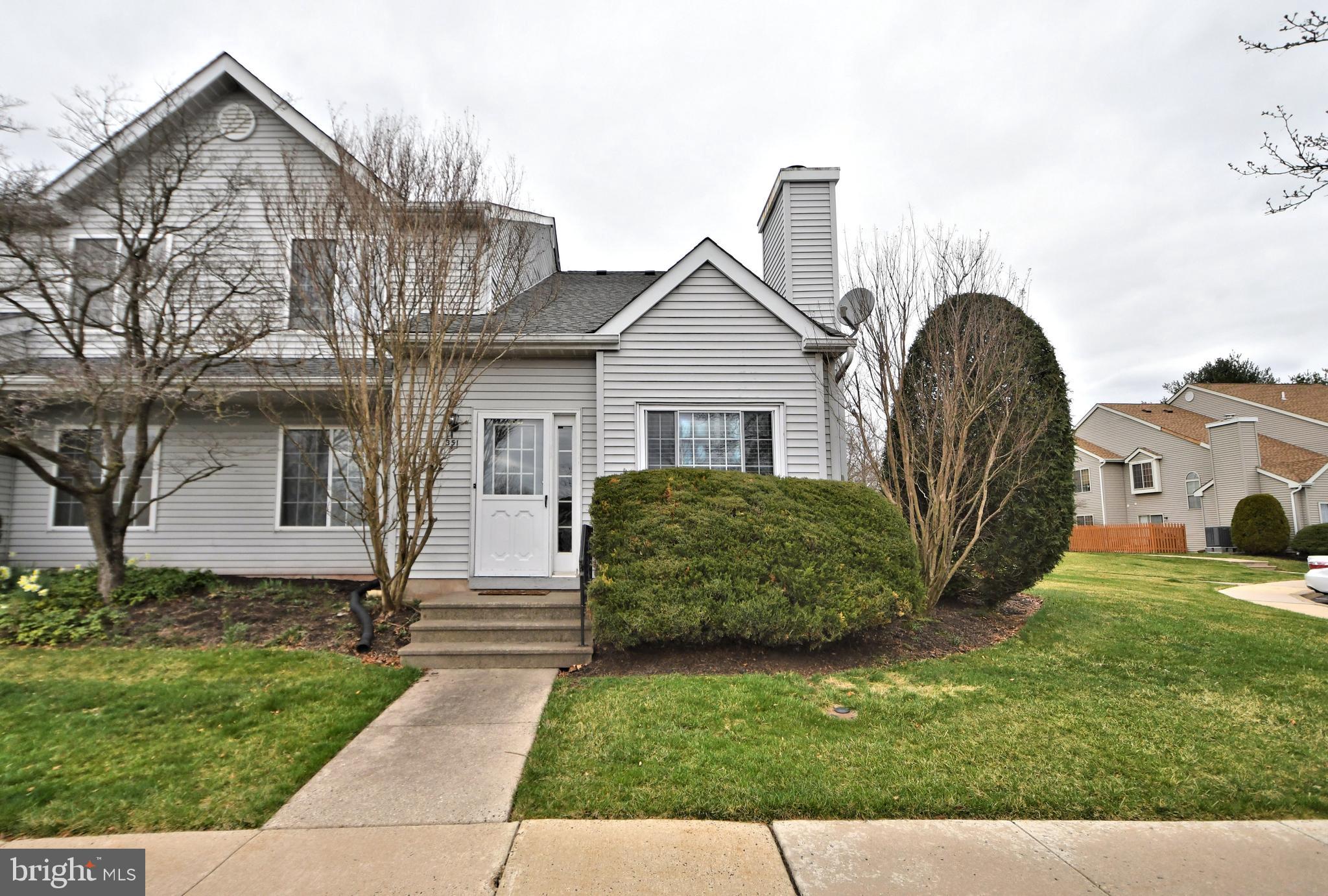 Townhouse conveniently located in Salford Pond, Lower Salford Twp. Cathedral ceilings and a dramatic
floor to ceiling stone fireplace welcome you home. The living room also features a large picture window for lot's of natural sunlight. The living room is open to the dining room which flows nicely into the eat in Kitchen. On the main floor you will also find the laundry room, powder room, and a bonus room which could be a 3rd bedroom or office, with access to the side fenced in patio. On the second floor you will find two bedrooms, each with their own full bath. The neighborhood has access to the townships walking trails that leads to parks, various ball fields, schools, & the community pool.