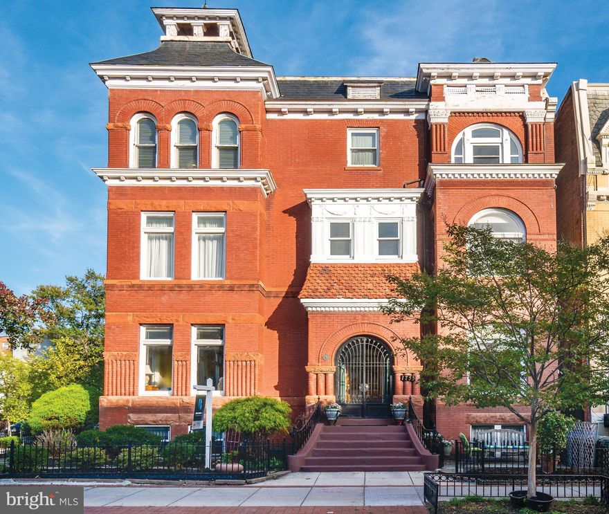 UNBELIEVABLE OPPORTUNITY IN DUPONT! This detached home on a double (triple?) lot is the crown jewel of Dupont Circle, with over 5,000 sq ft of living space and SIX parking spaces, and four beautiful units. Live in the sprawling, sun-drenched, luxurious, enormous two-level corner unit in this detached Dupont Mansion and rent THREE other units for over $140k per year, or rent them all out for about $225k per year, or convert to even more total units if you'd like to have even more income or to sell as luxury condos. RA-8 zoning allows any number of units to be created (subject to other limitations, of course). Light floods the home from three exposures, and each of the three lower units (2 1BR/1BA and 1 2BR/1BA) is in excellent condition for the highest income possible.