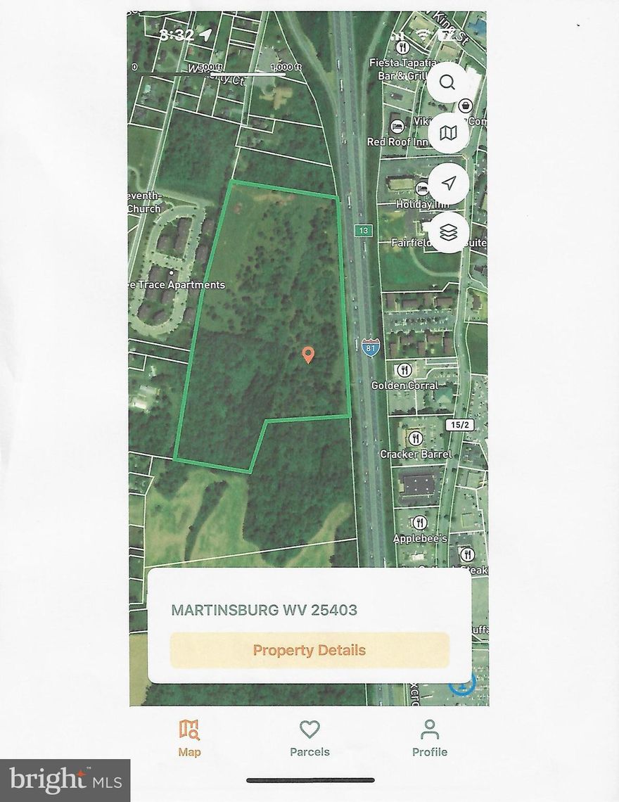 Prime raw land located along I81 between Exit 13 and 14, access is on Legado Drive, great I81 visability. Public utilities available.