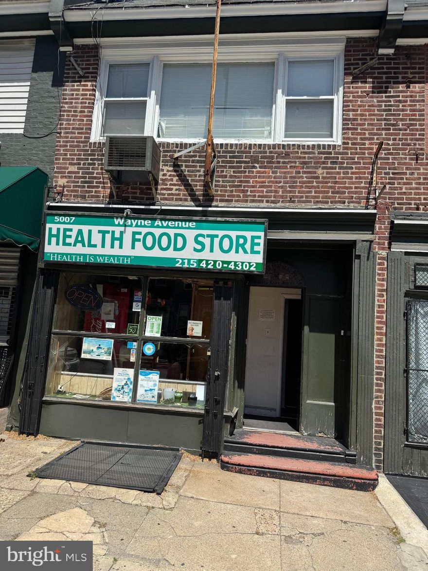 This two-story building features a health food store on the first floor with a long-term tenant, and a large three bedroom apartment on the second floor with a separate entrance from the store also with a long term tenant. 
Roof: Recently installed in September 2023, reducing the need for immediate repairs or maintenance in this aspect.
Kitchen and Bathroom: Updated in January 2024, indicating that significant living amenities are modernized, which should attract potential tenants or buyers.
