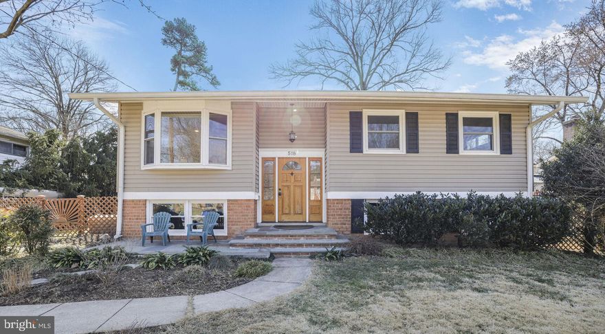 Welcome to 518 Lynch Street, a bright and airy split-level home in the highly desirable West End neighborhood of Rockville! Thoughtfully maintained and extensively updated, this home blends modern convenience with timeless charm. The renovated kitchen features stainless steel appliances, a brand-new oven, granite countertops, and ceramic flooring, all illuminated by southern-facing windows that flood the space with natural light. The interior is freshly painted throughout, with gleaming, newly refinished hardwood floors among the upper level. You can find this beautiful finishing reflected in the panoramic living room bay window and built-in staircase cabinetry. The lower level offers a spacious family room with a cozy, upgraded fireplace insert, creating the perfect spot to relax. The lower level also includes the laundry room equipped with a replaced washer and dryer, along with ample storage space. Outdoor improvements include a backyard with extensive landscaping (a must-see in full bloom!), a composite deck with an adjacent concrete patio, a gazebo with a screened porch outfitted with electricity, and a large storage shed. The extensive landscaping flows seamlessly from the backyard to the front of the house, which further includes a replaced driveway, new flagstone patio, and a replaced front door. Additional special features include a replaced roof, renovated upper level bathroom, replaced energy efficient windows, high R-value insulation and air sealing, a high efficiency heating and cooling system, a new water heater, and extensive recessed lighting and crown molding. This home offers an unbeatable location, with easy walkability to various parks and recreation centers, atop of living just blocks from Rockville Town Center, the Rockville Metro, and I-270. Situated on a quiet street just half a block from an elementary school in one of the nation’s top school districts, this is truly a home you don’t want to miss. Come see it for yourself!