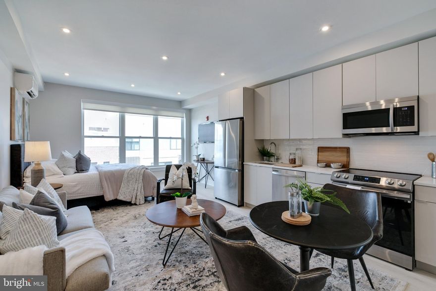 Welcome to - The Maven! Don't pass up a great opportunity to secure a beautiful residence in this 28 unit community located steps away from Fairmount Avenue.

Delivered in 2022, this 5-story apartment building features a full-service elevator, fully furnished green roof deck with picturesque skyline views, bike room, and mail/package room.

The Maven is conveniently located on the booming Ridge Avenue and walking distance to the Broad Street Line, Center City, The Met, ALDI, Santuccis, Libertee Grounds, Osteria, Bar Hygge, Tela’s Market, and more! We are also PET FRIENDLY! Reach out today for unit availability and to set up a tour.

This ground floor unit features a functional layout and offers residents private outdoor space in the form of a rear patio. This residence is highlighted by top of line ultra-modern finishes which include Samsung stainless steel appliances, modern European style cabinetry, quartz countertops, Latch smart access keyless entry, organized closet systems, and spacious layouts with plenty of natural light.

LEASING PROMOTION: Approved prospects will only be required to pay 2 months rent (first + security) to move in.