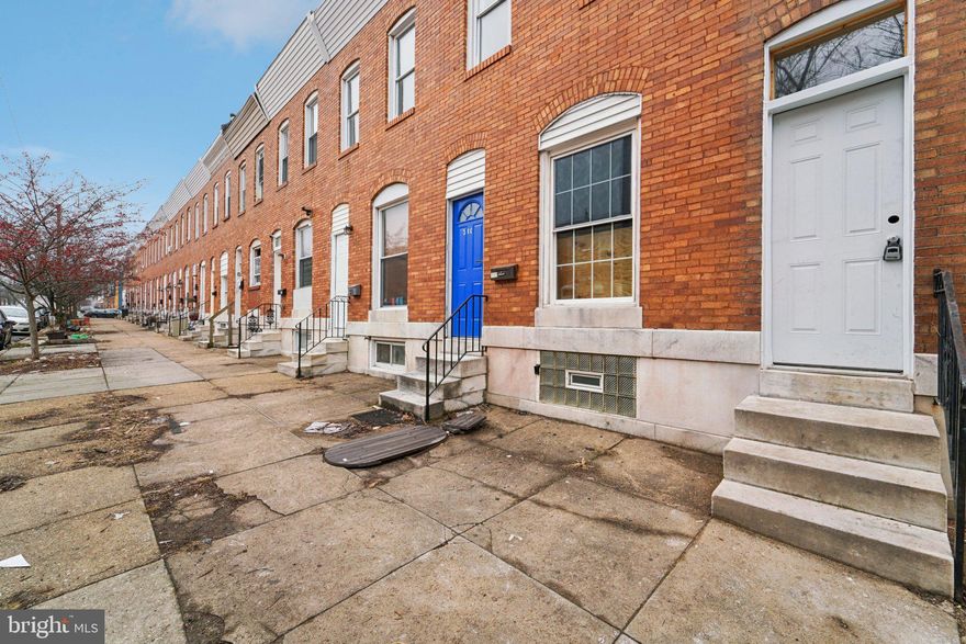 3BR/2BA rowhome in the heart of Greektown with tons of potential! Conveniently located just minutes from Johns Hopkins Bayview Medical Center and a short distance to Patterson Park and the vibrant Canton Waterfront Park area with its popular dining, shopping, and nightlife.

This home offers a great opportunity for buyers looking to build sweat equity. Some TLC is needed, but the property has solid potential at an attractive price point. A previous fire originating in neighboring homes caused minor damage to the rear of the property; all post-fire repairs have been completed, and the seller will provide an occupancy certificate prior to closing for added peace of mind.

Centrally located with easy access to Eastern Avenue, O’Donnell Street, I-95, and I-895, making commuting throughout Baltimore and beyond simple and convenient. A great opportunity for an investor or owner-occupant ready to add their personal touch!
