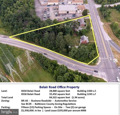 Vacant Land For Sale - 8330 Belair Road<br/> NOTTINGHAM, MD 21236