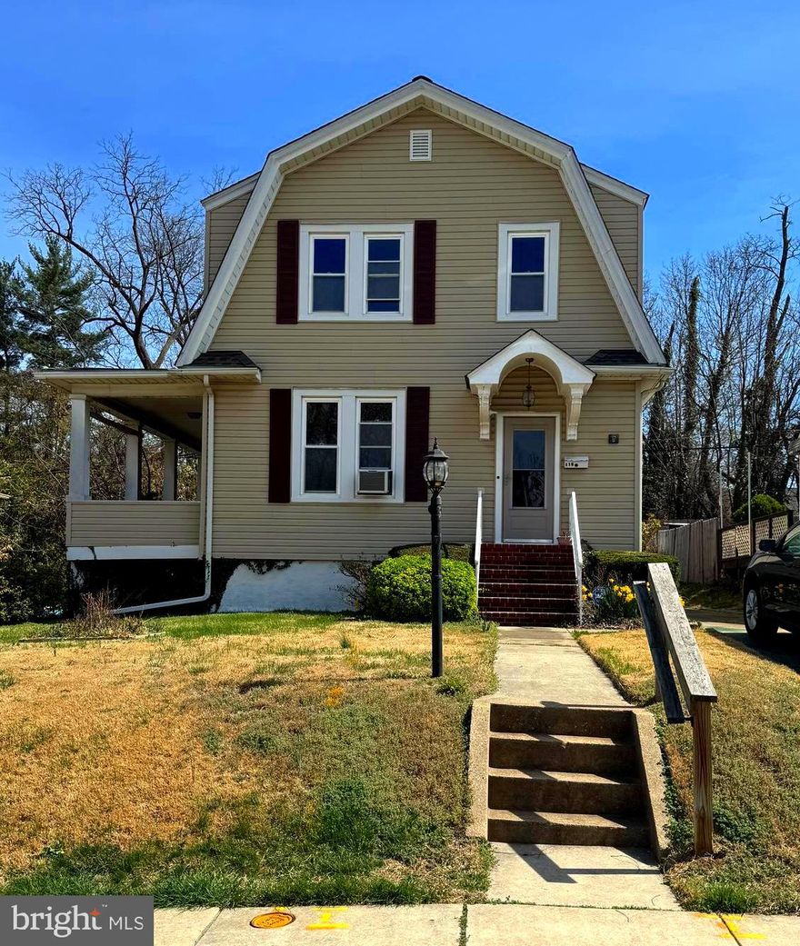 Welcome to 115 S. Symington Avenue.  This house is longing to reflect your inner vision of what "Home" can be.  Situated in a quaint section of sought-after Catonsville, this home is ready to be brought to life with your signature sense of style.   With some upgrades and modern touches, this address could become a peaceful oasis.  The first floor boasts hardwood floors in dining and living rooms, although the living room is carpeted, the floor beneath is hardwood.  The kitchen overlooks a small deck and quiet back yard.  And the dining room walks out to an adorable side-porch which runs the length of that side of the house.  Upstairs, the four bedrooms also boast hard wood flooring.  The full bathroom is also upstairs.  The basement is small, but functional, and holds the washer/dryer and good extra storage.  There is also an additional toilet in the basement, which could be turned into a half bath in future.   This location boasts the convenience of being less than 20 minutes from BWI airport, less than 10 minutes from MARC/ Amtrack trains, as well as excellent access to 695, I-95, and I-195, while maintaining a quiet neighborhood atmosphere.  Also, this neighborhood offers convenient access to shopping, dining and medical services, in addition to the beauty, nostalgia and artistic flare of Catonsville.  Come see 115 S. Symington and decide how you want to create your new home.