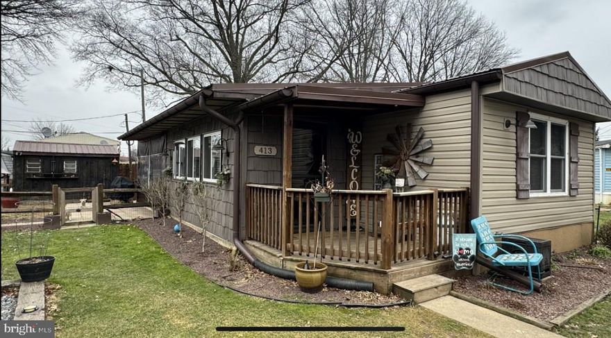 Inside is gorgeous! Check out the custom remodeled kitchen. Cozy (770 sq ft) 14x60 singlewide with 2 beds, 1 bath in Pinehurst Manor MHP (only 20 sites, located in Rapho Twp). In the vicinity of Tractor Supply and Sheetz as you exit 283 in Mount Joy.  Has a small temporary fenced area for little dog(s) which can stay. Renovations since 2015 include new appliances, new siding, new metal roof, new electric and the kitchen remodel. Has electric heat/central air. Rented propane tank from Resslers for cooking. All appliances and one shed can stay.  (Reserved dog gazebo's and small shed). $400 mo lot rent plus $17.68 water monthly, pets allowed, all ages community. Listing agent can provide park info, settlement services, insurance quote, optional 1 year warranty info, and mortgage financing info. Showings can begin Sunday. Offer deadline is Sunday midnight.