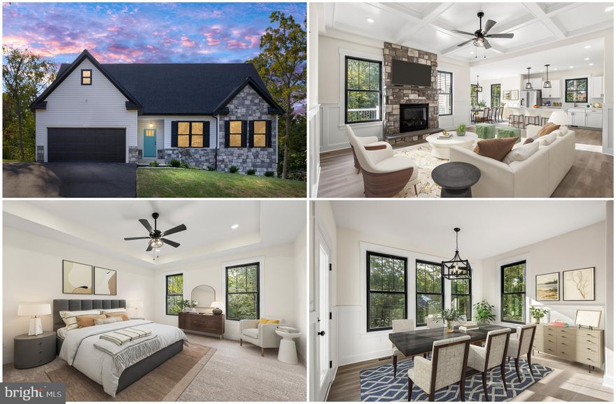 NESTLED IN FREDERICKSBURG’S HUNTINGTON HILLS, THIS EXQUISITE NEW CONSTRUCTION HOME, COMPLETED IN 2024, EMBODIES THE PERFECT BLEND OF LUXURY AND COMFORT. THE STUNNING COLONIAL DESIGN FEATURES A HARMONIOUS COMBINATION OF STONE AND VINYL SIDING, CREATING AN INVITING FAÇADE THAT WELCOMES YOU HOME. STEP INSIDE TO DISCOVER AN OPEN FLOOR PLAN BATHED IN NATURAL LIGHT, SHOWCASING ELEGANT CERAMIC TILE AND LUXURY VINYL PLANK FLOORING. THE GOURMET KITCHEN IS A CHEF'S DREAM, EQUIPPED WITH STAINLESS STEEL APPLIANCES, INCLUDING A SIX-BURNER STOVE, A BUILT-IN MICROWAVE, AND A SPACIOUS ISLAND PERFECT FOR ENTERTAINING. THE ADJOINING DINING AREA AND FAMILY ROOM, COMPLETE WITH A COZY GAS FIREPLACE, CREATE AN IDEAL SPACE FOR GATHERINGS. THIS HOME BOASTS FOUR GENEROUSLY SIZED BEDROOMS, INCLUDING A PRIMARY SUITE WITH A LAVISH BATHROOM FEATURING UPGRADED COUNTERTOPS AND A STALL SHOWER. ADDITIONAL HIGHLIGHTS INCLUDE BUILT-INS, RECESSED LIGHTING, AND A CONVENIENT MAIN-FLOOR LAUNDRY AREA. OUTSIDE, ENJOY THE TRANQUILITY OF A 0.36-ACRE LOT WITH A BEAUTIFULLY LANDSCAPED FRONT AND REAR YARD, PERFECT FOR OUTDOOR ACTIVITIES. THE ATTACHED TWO-CAR GARAGE AND PAVED DRIVEWAY PROVIDE AMPLE PARKING FOR GUESTS. WITH THOUGHTFUL SECURITY FEATURES AND ENERGY-EFFICIENT APPLIANCES, THIS RESIDENCE OFFERS A LIFESTYLE OF EASE AND SOPHISTICATION. EXPERIENCE THE CHARM OF HUNTINGTON HILLS, WHERE LUXURY LIVING MEETS EVERYDAY COMFORT.