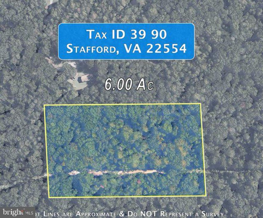 Opportunity Awaits – 6 Acres in Established Stafford Community

Discover a rare chance to own six private, landlocked acres in one of Stafford County’s well-established and desirable residential neighborhoods. Identified as Tax ID 3990, this unique parcel is fully surrounded by existing homeowners, offering privacy, serenity, and endless potential.

While the property currently has no dedicated easement or access, discussions are underway to negotiate with an adjacent homeowner to establish a possible access point and formal easement. This opens the door to future development opportunities and long-term potential.

This parcel is ideal for:

Adjacent homeowners looking to expand their property, increase privacy, or secure additional acreage

Buyers seeking agricultural or recreational use

Long-term investors who understand the value of land in a growing Stafford market

Opportunities like this don’t come often.
