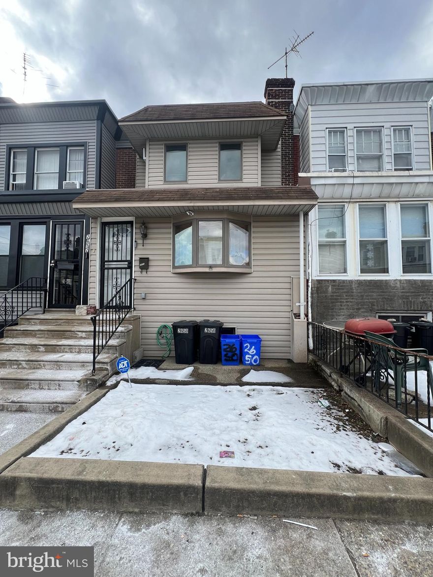 Enter in this meticulously clean 2 story row home minutes away from I95 and the Philadelphia airport. The main floor offers tons of natural lighting and is very spacious with clean carpet throughout. The dining area is open leading directly into the kitchen which has lots of cabinet space and clean tiling. Upstairs you will find 3 spacious bedrooms and a full bathroom. Bathroom includes a newer vanity and a  skylight providing a great amount of natural lighting. The full basement provides additional storage space and potential for customization. Brand new washer/dryer along with a brand new water heater. The garage adds additional storage space and connects to the rear driveway allowing for additional parking. This property is competitively listed, presenting an excellent opportunity for first-time homebuyers or investors seeking a property in this vibrant community.