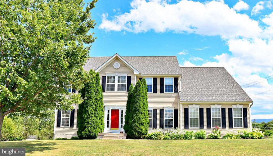 BACK ON MARKET AND PRICE IMPROVED TO SELL.  Property is located close to in town conveniences, MD/VA Corridors, and route 340 / route 7.  Spacious Colonial located in a large lot subdivision that features Four Bedrooms, Three and half baths, 2 car garage, large oversized deck to enjoy the wonderful mountain views,  an unfinished full basement, 1.2 acres, and more.  Home features an open plan, separate living room and dining room, office/den,  spacious great Room with a gas fireplace, upgraded flooring. huge primary suite with newly upgraded primary bath, a secondary bedroom with its own  full bath, a third and fourth bedroom that share a bath, and more.  (new roof and siding in 2018, new hot water heater, 2017  main level heat/ac replaced, 2022 upstairs heat/ac replaced).
