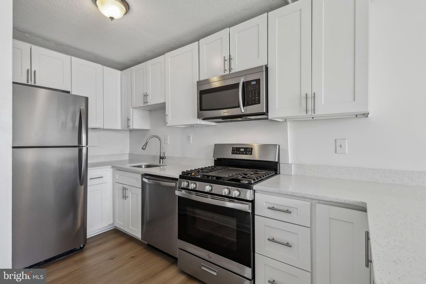 Gorgeously renovated studio in convenient Arlington Location, The Carlton. 11th floor unit with great  views! Very recently renovated kitchen features attractive white cabinetry, stainless appliances, quartz countertops and deep under mount sink. New luxury vinyl plank flooring shines in abundant natural light from floor-to-ceiling windows. Generous walk-in closet provides abundant storage, and a second hallway closet provides additional storage. Spacious bathroom is renovated and includes a new vanity, elegant lighting and bathtub with ceramic tile surround. Laundry located on the same floor, and ALL utilities are covered in the low condo fee. Amazing amenities at The Carlton include a 24 hour concierge, swimming pool, fitness center, tennis courts, large club/game room and more! Easy access to Columbia Pike and I-395 and just moments W&OD trail and Four Mile Run and the Shirlington shops, dining and entertainment! Supreme, central location just South of Columbia Pike provides excellent proximity; dozens of shops, restaurants and numerous grocery stores all within a mile, an easy commute to D.C., Amazon’s HQ2 @ National Landing, Washington Reagan DCA Airport and much more!