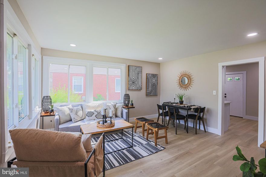 Fully renovated Cape Cod offering modern updates, flexible living space, and move-in ready convenience! Step inside to a bright and airy living and dining room combo featuring LVP flooring, recessed lighting, and an open layout perfect for entertaining. The spacious kitchen is beautifully updated with abundant cabinetry, generous prep space, granite countertops, stainless steel appliances, and a stylish tile backsplash. The main level includes two sun-filled bedrooms and a full bathroom with a custom tile surround tub/shower combo. Upstairs, you’ll find a private primary retreat along with an additional bedroom, ideal for guests or a home office, and another full bathroom with a tub/shower combo for added comfort. The fully finished lower level provides even more versatile living space, perfect for a family room, office, den, or potential bedroom. Enjoy outdoor living on the back patio overlooking the fenced yard, perfect for summer BBQs and gatherings. A long driveway offers plenty of off-street parking. Conveniently located near Milford Mill Road, Liberty Road, and I-695, with easy access to shopping, dining, and commuter routes. A beautifully updated home ready for its next owner!