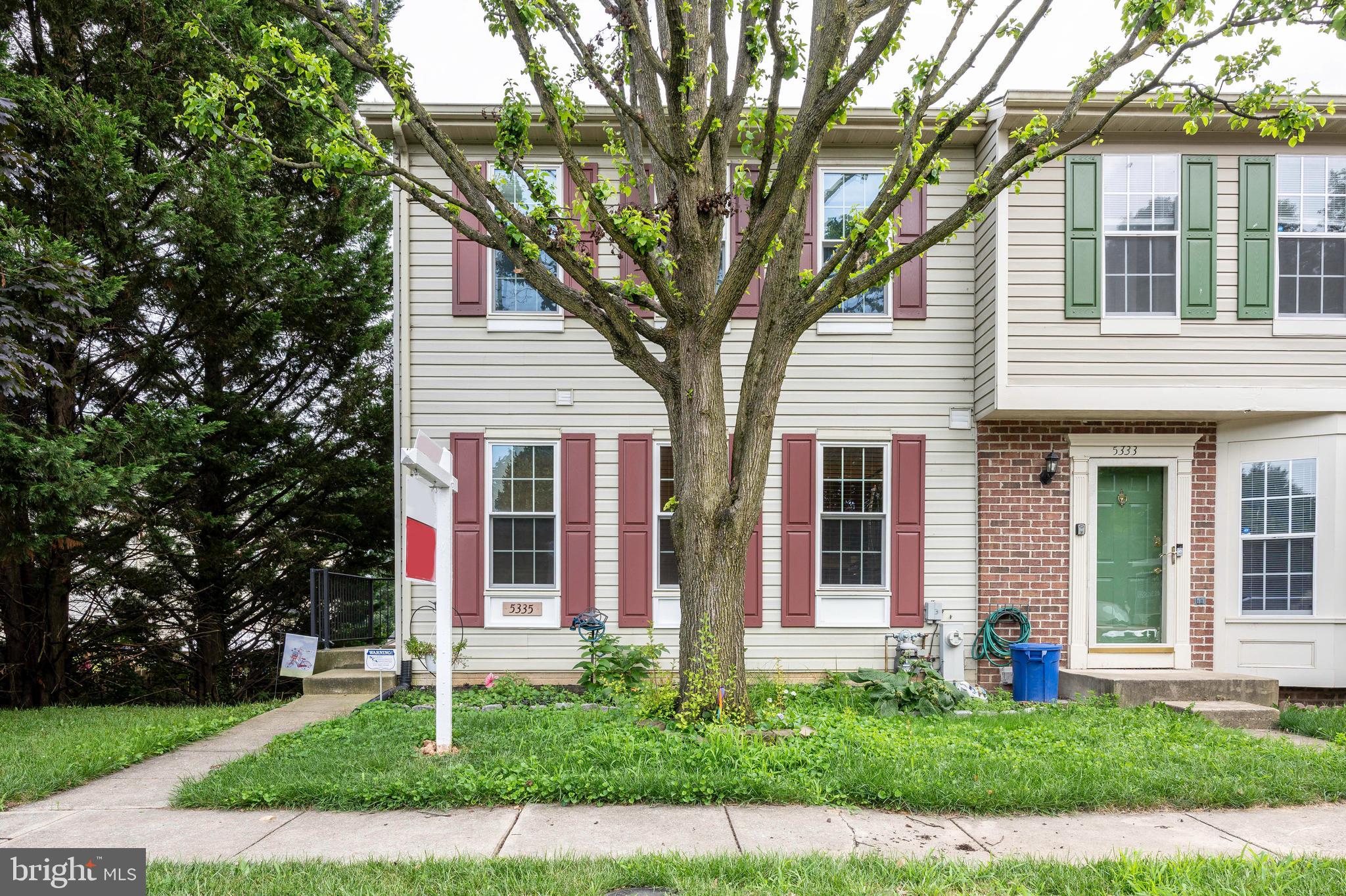 Welcome to 5335 Hollowstone Circle—a beautifully maintained END OF GROUP townhome offering comfort, space, and a prime location in the sought-after Castle Stone at White Marsh community. Featuring 3 bedrooms and 1.5 bathrooms, this home is situated across from the community common area and just minutes from White Marsh Mall, where you'll find shopping and dining options galore! This home combines convenience with modern living and is conveniently located near all major commuter routes. Step inside through a private side entrance and be welcomed by a bright, open main level featuring luxury vinyl plank flooring that flows through the spacious living and dining areas. The kitchen offers stainless steel appliances, ample cabinetry, and a convenient powder room just steps away. Enjoy indoor-outdoor living with direct access to the large composite deck—perfect for entertaining or relaxing outdoors. Upstairs, you’ll find three generously sized bedrooms, including a primary suite complete with two closets and an updated en suite bathroom. A hall bath serves the additional bedrooms, all offering great natural light and comfort. The fully finished lower level provides flexible space for a family room, media zone, or play area and features walkout access to a second covered deck and fully fenced yard. A separate laundry and storage room complete this level, offering added functionality. With a fantastic layout, stylish finishes, and unbeatable location, this home is ready for its next residents. Don’t miss the opportunity—schedule your showing today!
