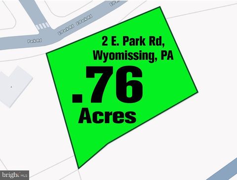 Vacant Land For Sale - 2 E Park Road<br/> Berks County, WYOMISSING, PA 19609