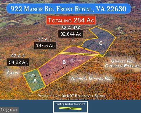 922 MANOR ROAD LOTS A,B&C FRONT ROYAL VA 22630