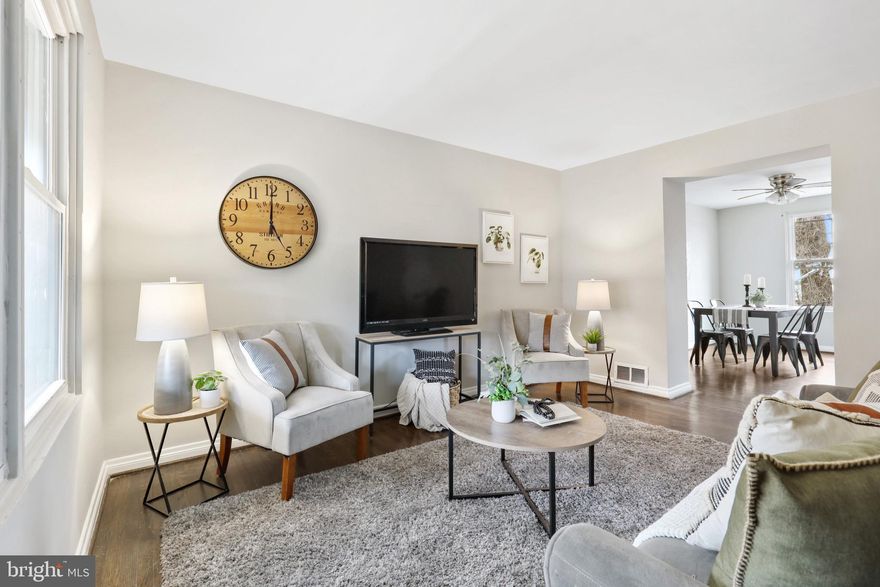 This home is the definition of complete renovation! The builder who crafted this home is famous for his attention to detail and meticulous craftsmanship. The original oak floors have been refinished and stained espresso. These hardwoods flow throughout the main and second level of the home. Walk down the front walkway onto the shaded front porch and into the front door to find a living room that is open to the dining area on the back of the home that flows straight into the kitchen. Up the oak staircase find three spacious bedrooms with a full bathroom. All three bedrooms have plenty of room for storage with sizable closets in each. Climb down a wide staircase to the basement into a large and open room that can be used as a second living space, office, or an at-home gym. The backyard offers a nice area to entertain guests and there is even a private parking pad. Merritt Park Shopping Center, Texas Road House, and all that Merritt Boulevard has to offer are only a 5 minute drive from 7551 Berkshire.