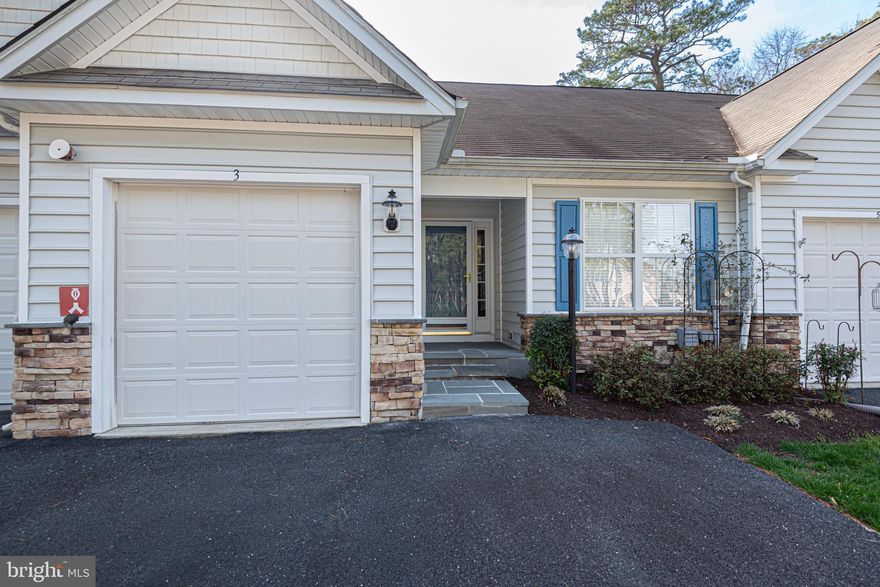 Welcome to easy coastal living in one of Maryland’s most sought-after 55+ communities—this upgraded, move-in-ready home in The Parke at Ocean Pines offers privacy, style, and resort-style amenities all in one.

Located in the highly desirable 55+ community of The Parke at Ocean Pines, this well-appointed 2-bedroom, 2-bath home at 3 Hatteras Street offers exceptional value, privacy, and modern upgrades in a premier coastal setting.

Set on a premium lot with mature trees both in the front and rear, this home provides a serene and private backdrop. The interior has been thoughtfully updated with new luxury vinyl plank (LVP) flooring, beautiful granite countertops, and enhanced curb appeal with upgraded slate front steps.

The spacious floor plan includes a generous living room that opens into a sunroom and dining area, creating a comfortable and versatile living space filled with natural light. The kitchen features a convenient pass-through with bar seating, along with newer stainless steel appliances including refrigerator, microwave, range, dishwasher, garbage disposal, and updated sink faucet.

The primary bedroom offers a peaceful setting with wooded views, a walk-in closet, and a private ensuite bath with walk-in shower. The second bedroom features direct access to the full hall bathroom, making it ideal for guests or flexible use while maintaining privacy and convenience.

Residents of The Parke enjoy exclusive access to a private clubhouse with a heated indoor pool, sauna, billiards room, and social gathering spaces. Additionally, homeowners have the option to enjoy the extensive amenities of the larger Ocean Pines community, including golf, marina, indoor pool, multiple outdoor pools, yacht club, and the oceanfront beach club.

Ocean Pines is proudly recognized as one of the safest communities in Maryland and ranks among the top 100 safest communities nationwide, featuring its own dedicated police department and two fire department locations—offering both security and peace of mind.

Whether you’re seeking a full-time residence or a low-maintenance second home, this property checks all the boxes.