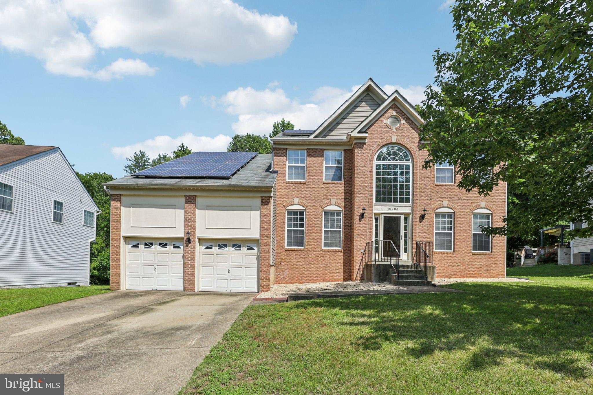 Seller offering a $10k credit towards buyer's closing costs! Horizon View Estates! Brick front colonial-style home with a full finished basement that includes a fully custom bar and full bathroom! Enjoy the large rear patio with privacy since this lot that backs to trees. The upper level showcases an impressive owner's suite with a 3 sided gas fireplace, separate sitting area, large WIC and a large on-suite bathroom with tub, shower and dual vanities. 3 more bedrooms and a full bathroom round-off the rest of the spacious upper level. Kitchen is well equipped with granite counter tops, island and S/S appliances. Solar panels are leased and produce enough energy that there is rarely an electric bill to pay! Extra spaces include a home office on the main level and home gym in the basement which can be used as an additional bedroom if needed since it's right next to the full bathroom!