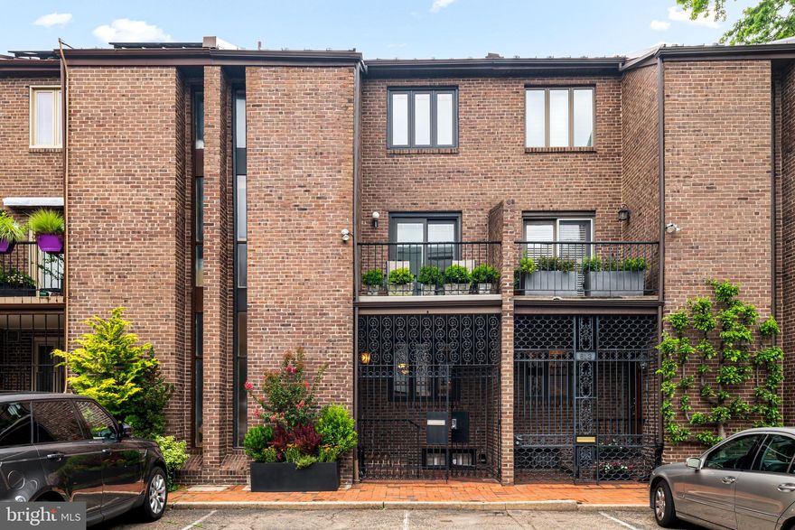 Beautiful! This 4 bedroom meticulously maintained home with PARKING is located on a charming cobblestone street in Society Hill. It has been tastefully renovated with high quality materials and workmanship. The wonderful inside and outside space provides for both grand entertaining and comfortable living. There are hardwood floors, a  fantastic airy living room, a gourmet kitchen, large den, an enchanting landscaped patio with a waterfall, and 2nd floor balcony. Enter the 2 story foyer with a coat closet  and powder room  (it's gorgeous !). The stunning cook's kitchen boasts granite counters, lots of cabinets, a window overlooking Addison Street , a breakfast counter and a pass through to the spacious dining room. The dining room overlooks the living room with large sliding glass doors to the patio - a perfect oasis for relaxing and entertaining. The 2nd floor houses the main bedroom suite with a large bedroom , two walk-in closets, a luxurious ensuite bath with granite counters, double sinks , a huge walk-in rainfall shower and an additional room  for use as an office/den or  4th bedroom. Off this room is a balcony overlooking Addison Street. The 3rd floor has two good sized bedrooms with  ample closet space and a full bath with granite counters. In the hallway are pull down stairs to an attic for extra storage. The finished basement is great for a media room/ playroom/ exercise room and includes good storage space as well as a laundry with a washer/dryer. Plus this marvelous home, in the McCall School catchment, is within easy access to the amenities of city living - including a variety of dining and shops, Ritz cinema, Avenue of the Arts, picturesque Washington Square park-and has a Walk Score 99, Transit Score 100, Bike 92 !