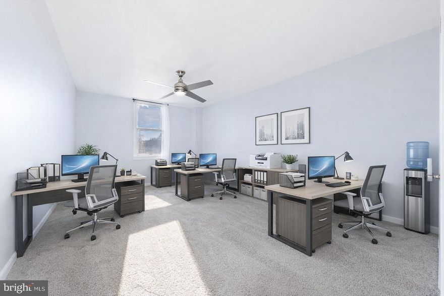 This versatile commercial condominium presents a compelling opportunity for owner-users and investors seeking a well-located, professionally managed space along Alexandria’s highly trafficked Duke Street corridor. Situated within the established Forty Six Hundred community, the unit offers a flexible layout suitable for a wide range of permitted uses, including professional offices, boutique services, consulting practices, or live-work configurations where allowed.

The space benefits from excellent visibility and accessibility within a full-service building, providing a polished and credible environment for client-facing operations. Generous square footage allows for efficient workspace planning, with the ability to accommodate private offices, collaborative areas, reception space, or dual-use configurations. The building’s elevator access and on-site management contribute to a seamless day-to-day experience for both occupants and visitors.

Monthly condominium fees cover many building services, helping stabilize operating costs and simplify ownership. With bus service immediately available, close proximity to Metro, and easy access to major commuter routes, the location supports consistent foot traffic, client convenience, and strong long-term demand. This commercial component enhances the property’s overall flexibility, making it ideal for those seeking a strategic blend of workspace and residential opportunity in a prime Alexandria location.