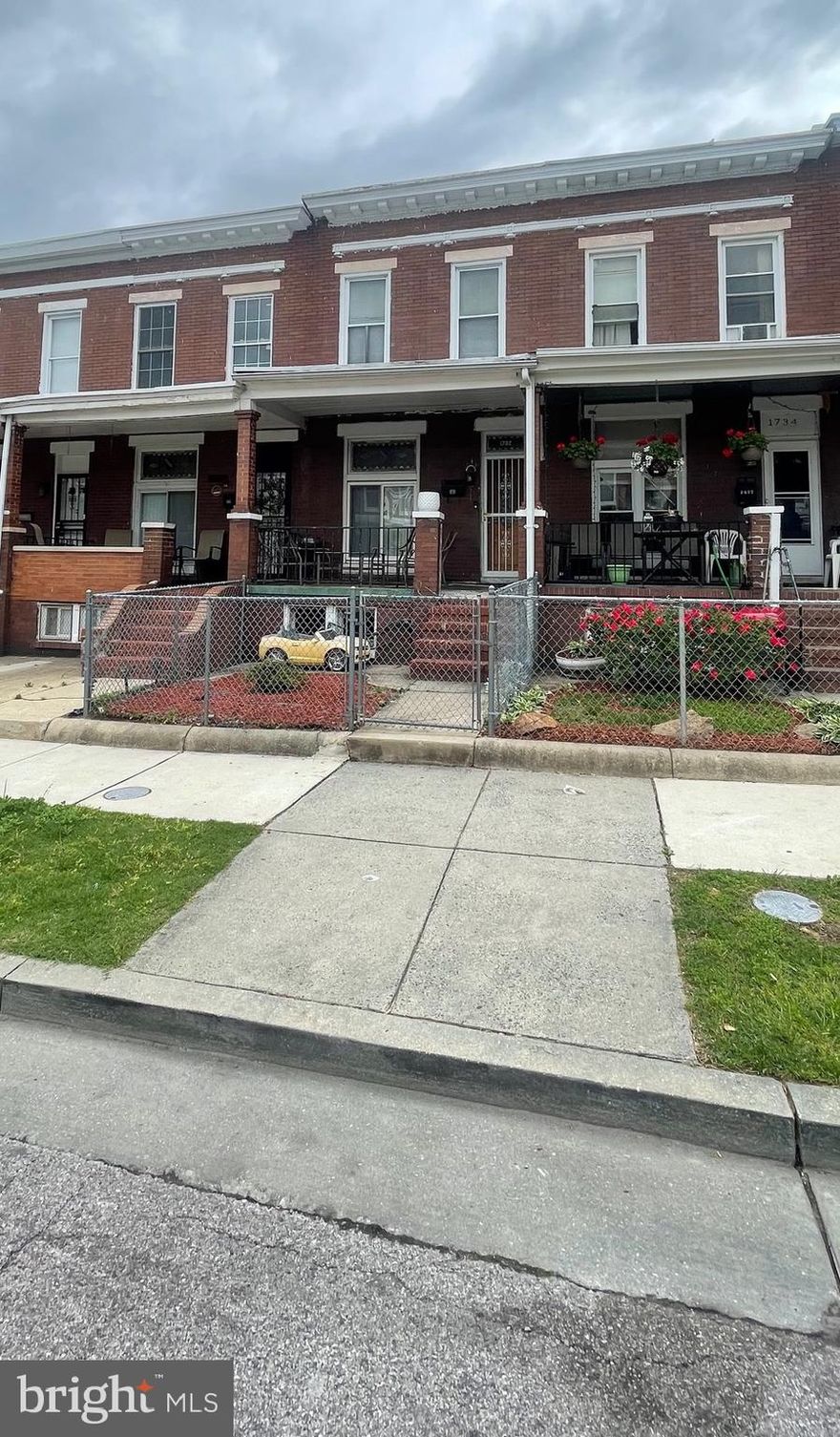 Perfect home to make yours!!! Perfect for an investor who is looking to add to their portfolio, or even a first time buyer who want  to make this  home!!! 3 bedroom, 1 bathroom, basement has a 1/2  bathroom, and Washer and Dryer. Home has some updates recessed lights, upstairs bathroom and kitchen just 8 yrs old. Private gated back yard with a parking pad.  Just 15 minutes from I83,  downtown baltimore, and local parks. Owner will make reasonable repairs .  Lots of rehab happening in the area makes it well worth the investment!