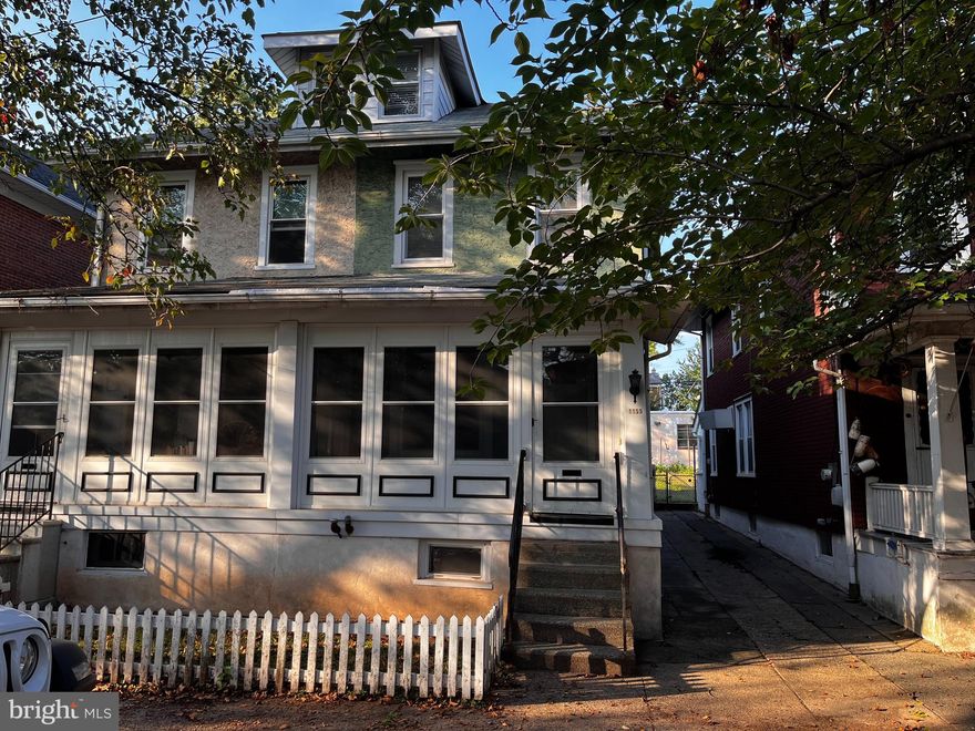 Price reduced!  Bring your offers.  This twin home is located in the east side of Pottstown just waiting for your special touches.   Seller has had the U & O inspection and repairs completed.  Copy of Certificate of Occupancy in the listing attachments.   Home features an enclosed porch which can be used year-round.  Living room, dining room, kitchen, and laundry room are all on the first floor.  There is a wall air conditioning unit in the dining room.  Second floor features 3 bedrooms and a full bath.  Hardwood flooring is through the home with some of the areas covered with carpet.  Third floor consists of an attic with potential for another bedroom or more storage.  Basement had a french drain installed and sump pump in 2022.  A new heater was installed in December 2024.  Rear yard is fenced in. There is a shed for your outside storage needs and a patio for your entertaining.  The home is ready for you to move in.