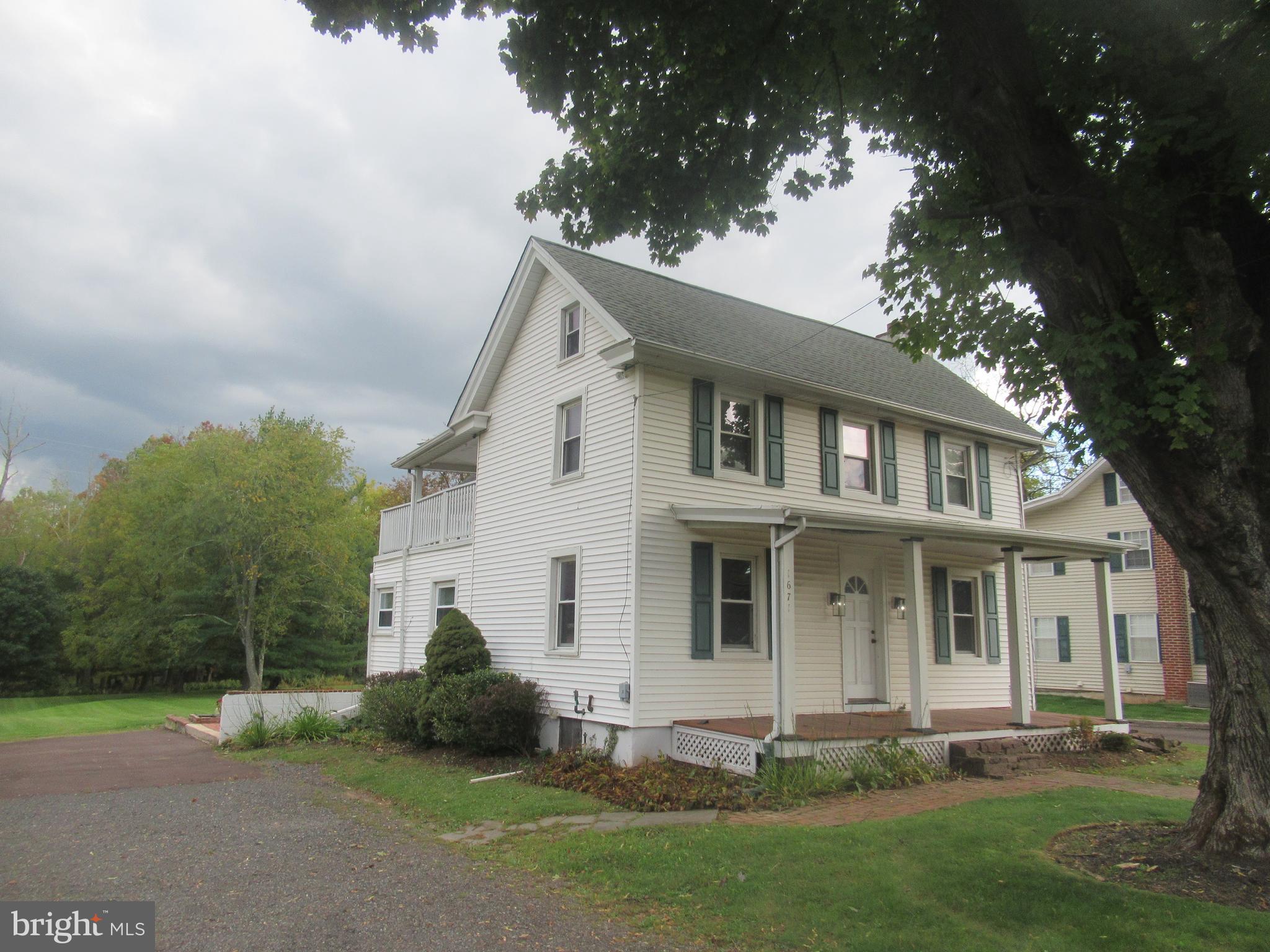 Upper Gwynedd Twp Two Bedroom, One Bathroom with Living Room, Dining Room and Kitchen. Located across the street from Merck on 3 acres. This is a first floor unit in a two unit building. Property has a rear patio, fireplace in the living room and full basement with washer/dryer hook ups. Water/Sewer is included in the rent. Unit is 1152 sq ft. Rent is $1700 per month. Tenants pay Electric, Oil, Trash, Cable. Not approved for Section 8. No pets. Access property at the rear. This is a duplex dwelling. Front door is second floor unit.