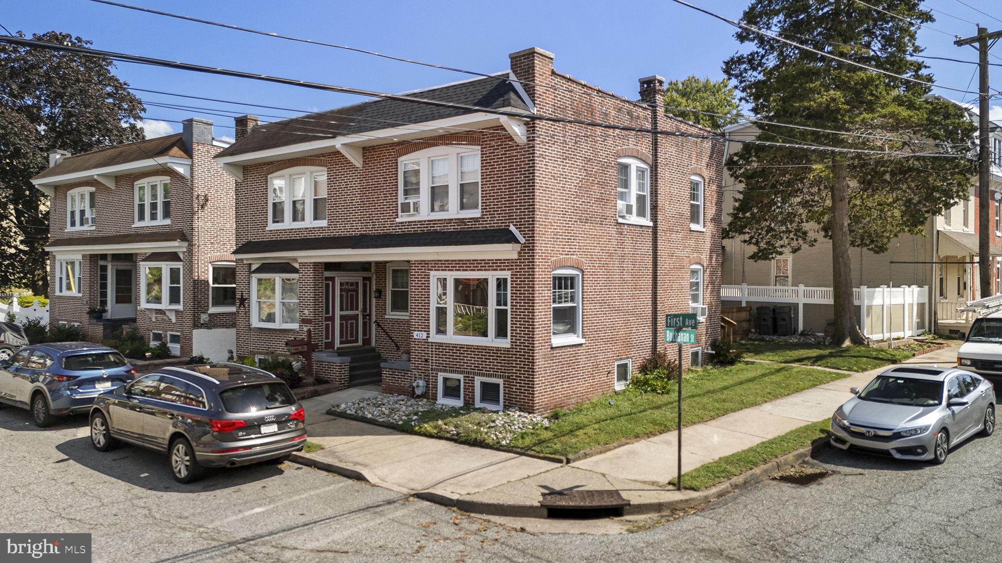Welcome to 412 First Avenue in Phoenixville! This beautifully updated brick twin blends classic charm with modern finishes, offering 3 bedrooms and 2 full bathrooms across three levels of living space. Step inside through the inviting sunroom entry and find a bright living room with beautiful oak hardwood floors and lots of natural light. The dining room flows directly into the updated kitchen, complete with an abundance of white cabinetry, granite countertops, subway tile backsplash, and stainless-steel appliances. Continue outside to the spacious deck - perfect for grilling, relaxing, or entertaining. Upstairs, you’ll find three comfortable bedrooms, including a master suite with a large walk-in closet. There is also an updated full bathroom. The basement provides excellent bonus space for a gym, bonus room, or storage, and includes a convenient powder room. Additional highlights include many updates and upgrades, fresh paint, a fenced rear yard, and easy street parking. Situated on a corner lot, this home is just blocks from downtown Phoenixville’s shops, restaurants, and entertainment. Don’t miss your chance to own a move-in ready home with character, style, and convenience in one of the area’s most sought-after neighborhoods!